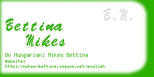 bettina mikes business card